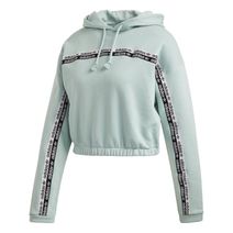Buzo Hoodie Con Capucha Adidas Cropped Mujer Verde