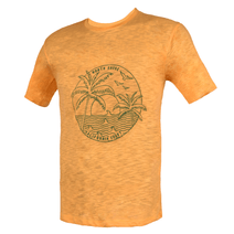 Remera Spt Hombre Palmeras Amarilla Manga Corta