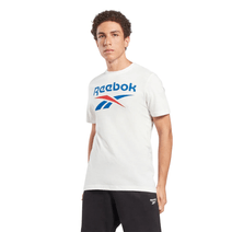 Remera Reebok Hombre Big Logo Manga Corta Blanca