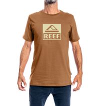 Remera Reef Hombre Classic S Block Manga Corta Marron