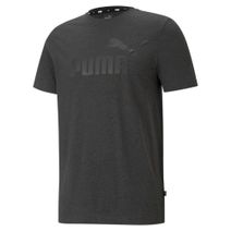 Remera Puma Hombre Essencial Heather Manga Corta Negra