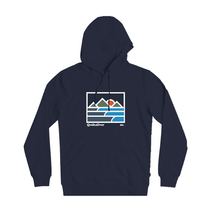 Buzo Canguro Quuiksilver Hombre Landscape Lines Azul