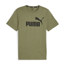 Remera Puma Hombre Essential Heather Manga Corta Verde