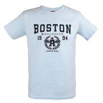 Remera Freekick Hombre Boston Manga Corta Celeste