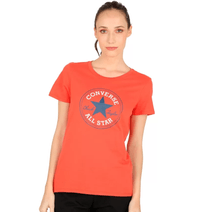 Remera Converse Mujer Patch Manga Corta Rterracota