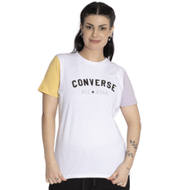 Remera Converse Mujer All Star Manga Corta Blanca