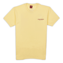 Remera Freekick Hombre Surf And Palms Manga Corta Amarillo