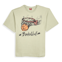 Remera Freekick Hombre Oversize Basket Verde